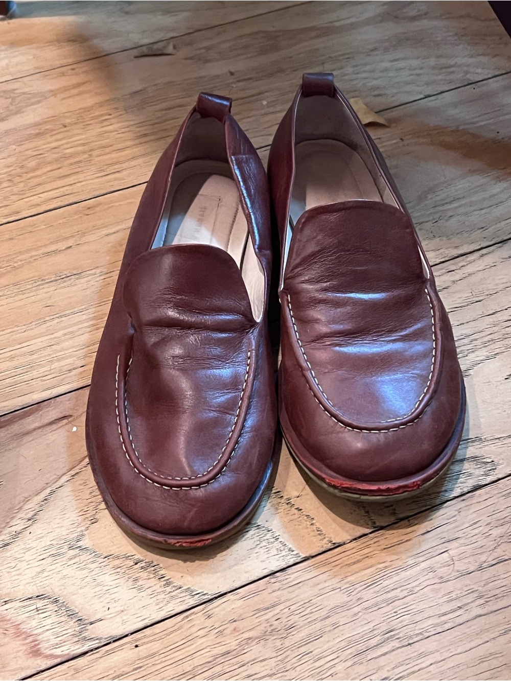 Women’s Brown Leather Slip-On Loafers by Either/Or